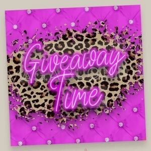 Pink and Leopard Print Giveaway Sign